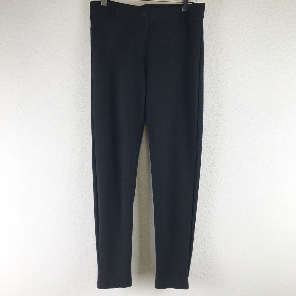 Betabrand Classic DPYP Dress Pant Yoga Pant Skinny Leg Ponte Black Mid-Rise M